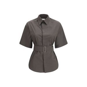SA SU PHI Gray Cotton Shortsleeve Women's Shirt